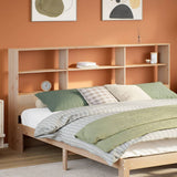 Headboard with Storage 180 cm Solid Wood Pine 855651