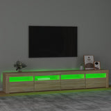 TV Cabinet with LED Lights Sonoma Oak 240x35x40 cm 3152764