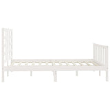 Bed Frame without Mattress White 120x200 cm Solid Wood Pine 3107609