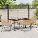 Garden Dining Set 5 pcs Brown Poly rattan 3380927