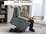 Power Lift Recliner Chair with Pocket Spring, Electric Lift Chair with Wide Backrest, Grey T3398P530765