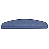Carpet Stair Treads 15 pcs Blue 65x24x4 cm 133891
