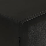 Sideboard Black 55x30x77 cm Solid Wood Mango and Iron 351645