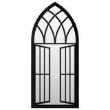 ZNTS Garden Mirror Black 100x45 cm Iron for Outdoor Use 318362