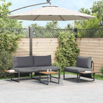 Garden Dining Set 3 pcs Anthracite Steel 3335891