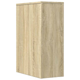 Narrow Bathroom Cupboard with Wheels Sonoma Oak Engineered Wood 855279
