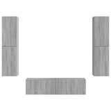TV Cabinet Set 6 pcs Grey Sonoma Engineered Wood 3409129