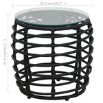3 Piece Bistro Set Poly Rattan Black 48585