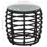 3 Piece Bistro Set Poly Rattan Black 48585