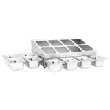 Gastronorm Container Holder with 8 GN 1/6 Pan Stainless Steel 51225