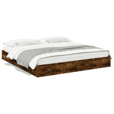 Bed Frame with Drawers without Mattress Smoked Oak 200x200 cm 3280633