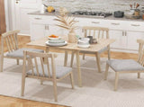 Solid Wood Folding Dining Table, Drop Leaf Table for 2-4 People, Rectangle Kitchen Table for Small T3398P342964