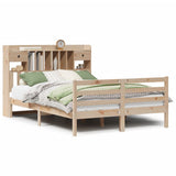 Bookcase Bed without Mattress 150x200 cm King Size Solid Wood Pine 3321940