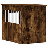 Dog Crate Furniture Smoked Oak 55x80x68 cm Engineered Wood 838327