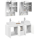 Bathroom Cabinet Set 5 pcs White Engineered Wood 3406399