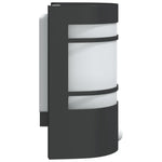 ZNTS Outdoor Wall Lights with Sensors 2pcs Black Stainless Steel 4006301