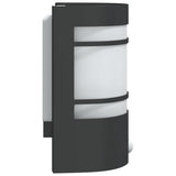 ZNTS Outdoor Wall Lights with Sensors 2pcs Black Stainless Steel 4006301