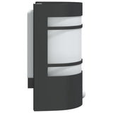 Outdoor Wall Lights with Sensors 2pcs Black Stainless Steel 4006301