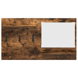 Wall-Mounted Coat Rack with Shelf Smoked Oak 90 x 10 x 50 cm 874519