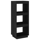 Book Cabinet/Room Divider Black 40x35x103 cm Solid Pinewood 810848