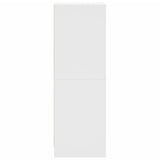 Highboard with Glass Doors White 35x37x109 cm 836385