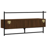 TV Cabinet Wall-mounted Brown Oak 100.5x30x51 cm Engineered Wood 833462