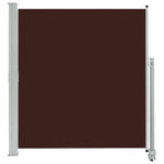 Patio Retractable Side Awning 140 x 300 cm Brown 48346