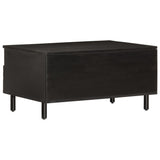 ZNTS Coffee Table Black 80x54x40 cm Solid Wood Mango 356832