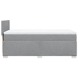 Box Spring Bed with Mattress Light Grey 100x200 cm Fabric 3285799