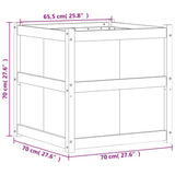 Garden Planter 70x70x70 cm Impregnated Wood Pine 837438