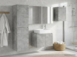 Bathroom Cabinet Set 5 pcs Concrete Grey Engineered Wood 3407330