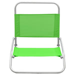 Folding Beach Chairs 2 pcs Green Fabric 310370