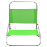 Folding Beach Chairs 2 pcs Green Fabric 310370