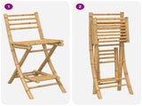 Outdoor Bar Table and Stools 3 pcs Natural Bamboo 3469656