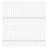 Embedded Fence Post 44 pcs Silver 120 cm Powder-Coated Steel 3335953