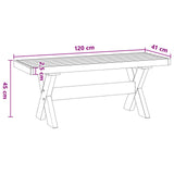 Dining Bench NOAIN 120 x 41 x 45 cm Solid Pine Wood Natural 42020927