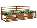 2-Piece Bench Cushions SOEST 2 pcs 100% Polyester Leaf Pattern 950345