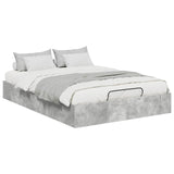 Ottoman Bed Frame Concrete Grey 135 x 190 cm Engineered Wood 3409280
