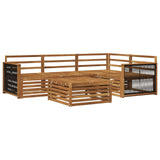 Outdoor Sofa Set 5 pcs Natural Solid Acacia Wood 3383322