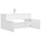 Sink Cabinet with Built-in Basin White Engineered Wood 3071297