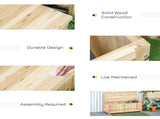 Wood Storage Bench for Patio Furniture, Outdoor Garden Seating Tools T3398P322075