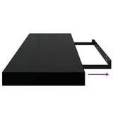 Floating Wall Shelves 4 pcs Black 80x23.5x3.8 cm MDF 323837
