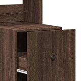 Kitchen Cabinet Brown Oak 35x50x180 cm Engineered Wood 840764