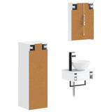 Bathroom Cabinet Set 4 pcs White 43 x 11.5 x 60.5 cm 3407375