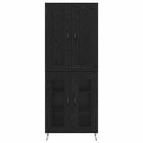 Highboard Black Oak 69.5 x 34 x 180 cm Engineered Wood 3403170