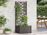 Garden Planter with Trellis 43x43x142 cm PP Anthracite 313981