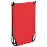 Folding Sun Lounger Red Steel 47756