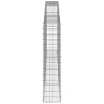 Arched Gabion Baskets 4 pcs 400x30x140/160 cm Galvanised Iron 3146894