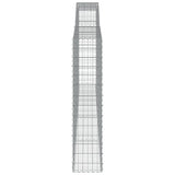Arched Gabion Baskets 4 pcs 400x30x140/160 cm Galvanised Iron 3146894