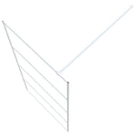 Walk-in Shower Wall White 90x195 cm Clear ESG Glass 152141